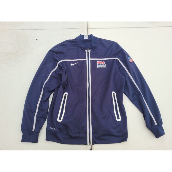 Nike Dream Team USA Basketball National Team Jacket Mens Large Dri-Fit Blue - Picture 4 of 7
